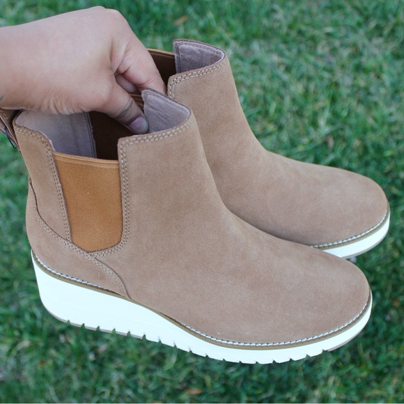 Cole Haan ZG City Suede Wedge Boot Sz 8 - Picture 2 of 8